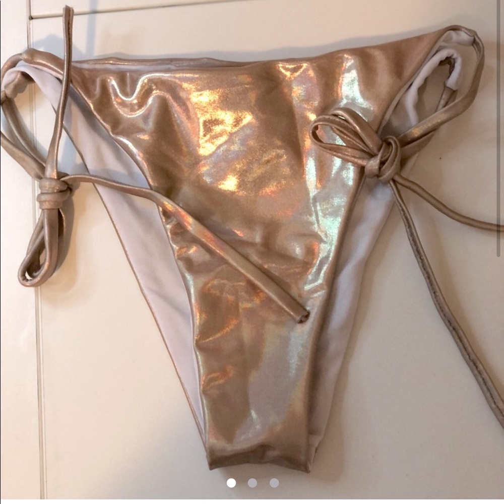 Pink holographic bikini bottoms
